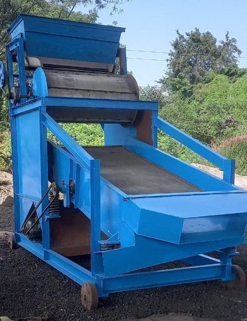 Single Drum Magnetic Separator with Vibrating Feeder (Chalna Machine)